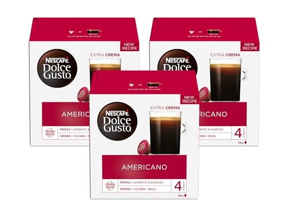 3PK Nescafe Dolce Gusto Coffee Pods, Americano