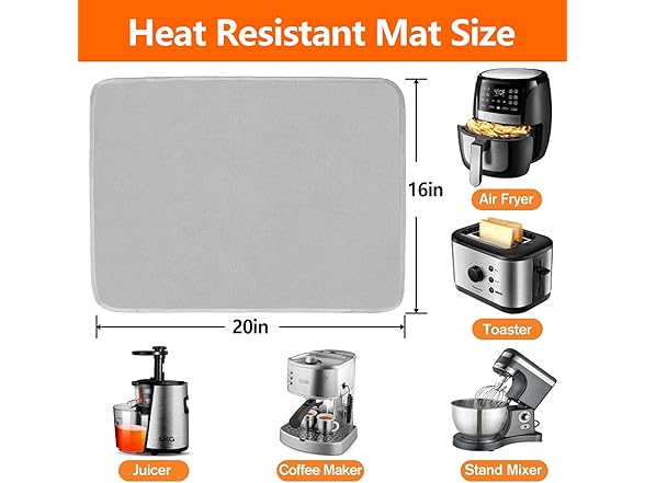 Generic 2PCS Heat Resistant Mats