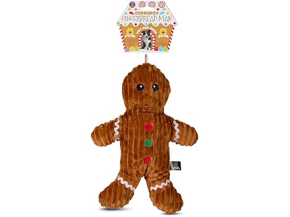 Bow Wow Pet Holiday Plush Gingerbread Man