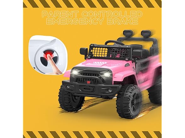 Hetoy 12V Kids Electric Vehicles Ride On Truck Car(Pink)