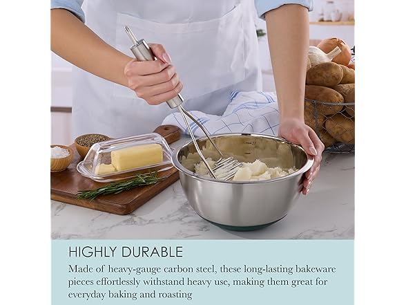Chicago Metallic Stainless Steel Mixing Bowls with Grater Lids