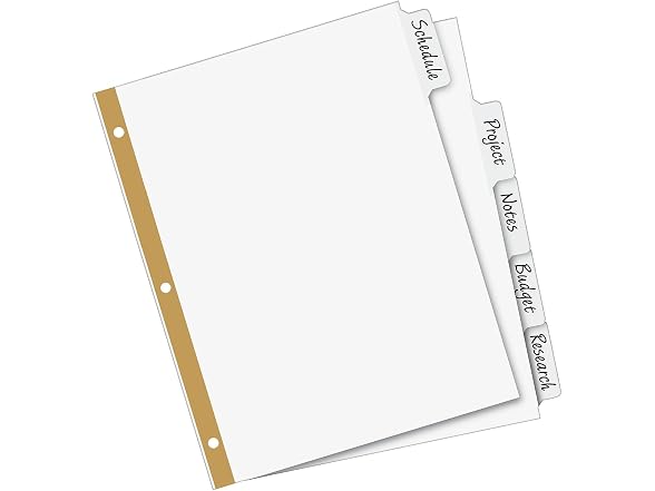 AVERY Big Tab Write-On Dividers w/Erasable Laminated Tabs
