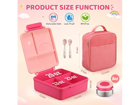 itlife Bento Lunch Box for Kids