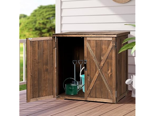 GRAFFY Garden Wooden Storage Shed
