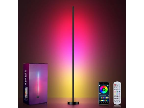 Smart RGBICW LED Corner Floor Lamp