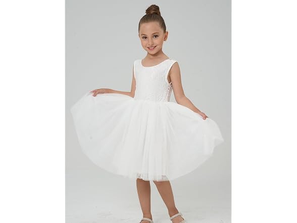 2Bunnies (9-10 Years) Girl Peony Lace Back Dress