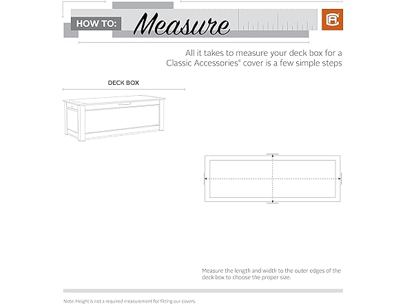 Classic Accessories 48" Patio Deck Box Cover