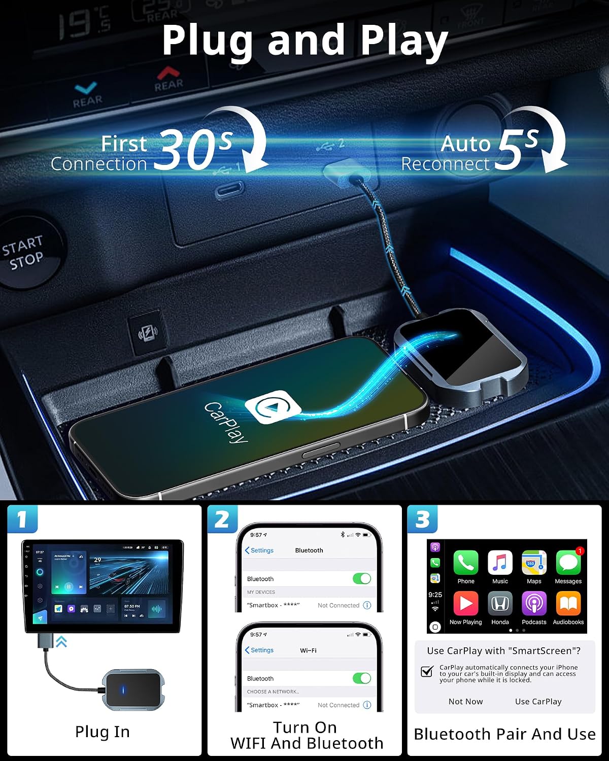 UBeesize Wireless CarPlay Adapter - Gallery 8