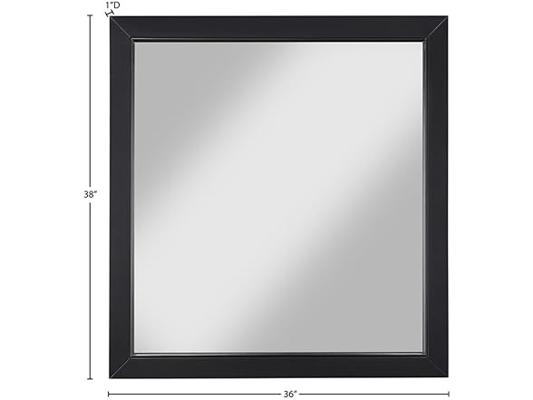 Marisol Black Wood Veneer & Iron Mirror
