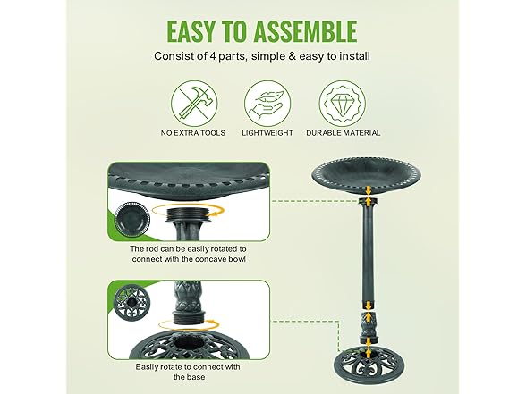 Backyard Expressions Outdoor Garden Bird Bath