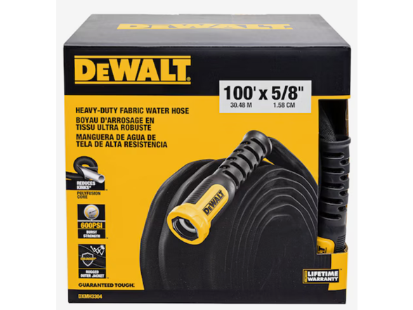 DEWALT DXMH3304100 ft x 5/8 in Fabric Garden Hose