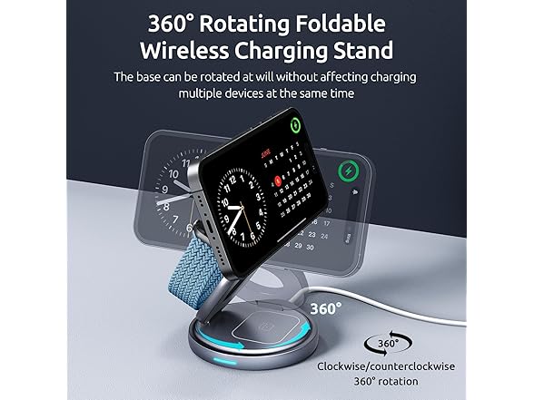 3in1 15Watt Charging Station for Apple Magsafe