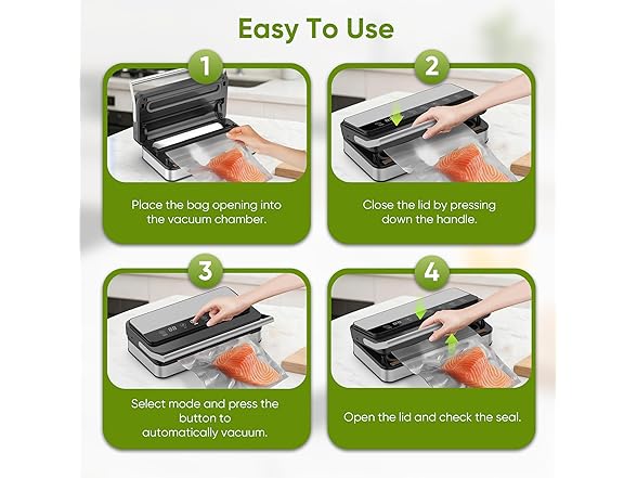 Locksworth 85Kpa Food Vacuum Sealer with Digital Timer
