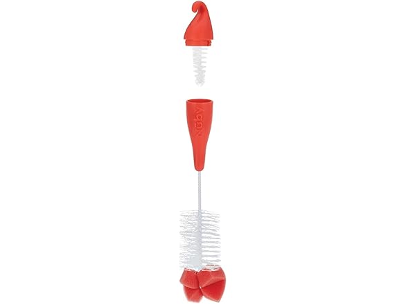Nuby Bottle and Nipple Brush with Bristles and Sponge