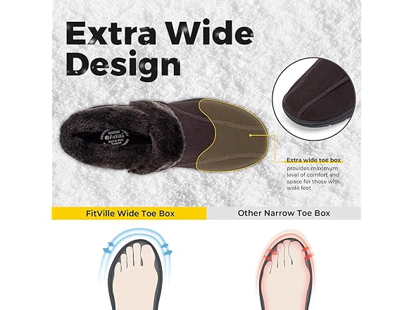 FitVille Men's Wide Snow Boots