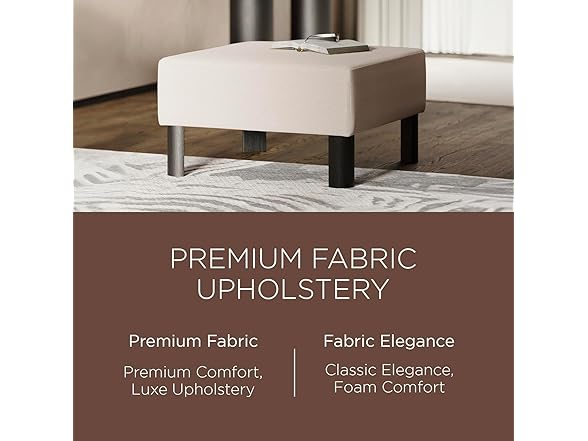 Lena Contemporary Large Upholstered Ottoman