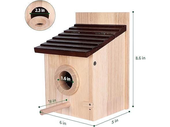KZAIONE Bird House for Outside