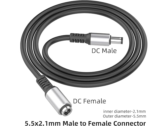 HIEbee DC Power Extension Cable,5.5mm x
