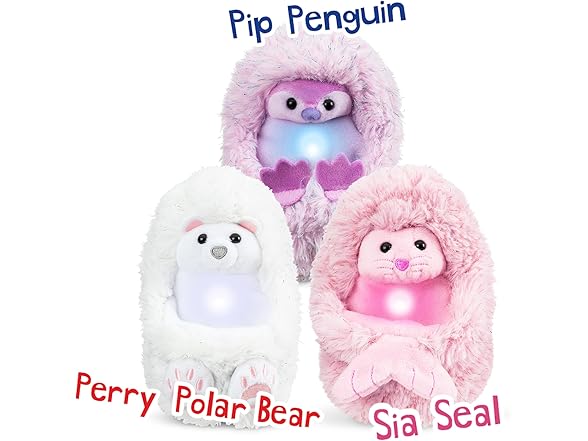Curlimals Arctic Glow Pip Penguin Plush
