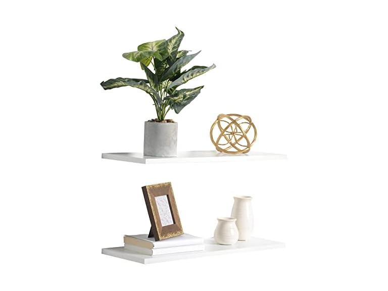 Delta FS2060BB-2 Floating Shelves White 24"x8"x.5" Black