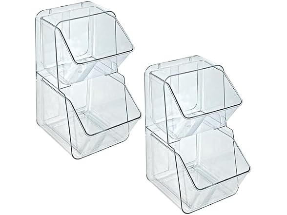 Azar Displays 556760-2PK Two-Tier Clear Organizer