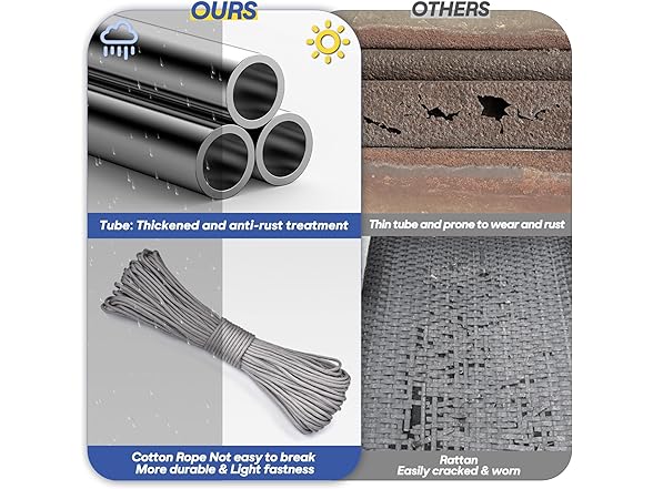 zzwhom 3 PCS Outdoor Rocking Chairs Patio Bistro Set