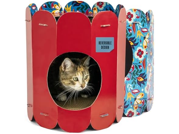 HappyCat Modern Reversible Cat Scratcher House