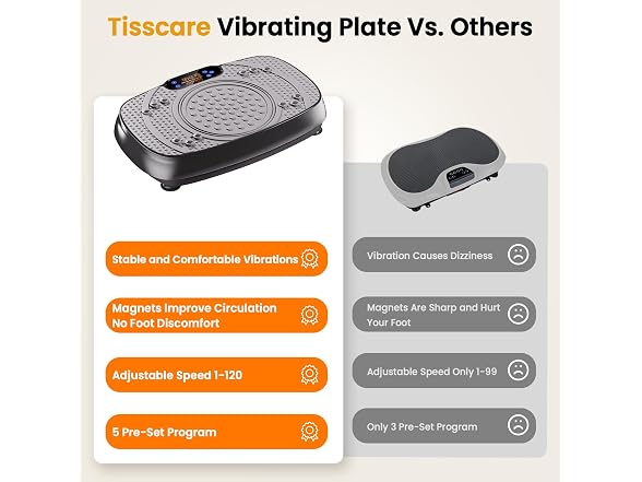 TISSCARE Grey Vibration Plate Exercise Machine