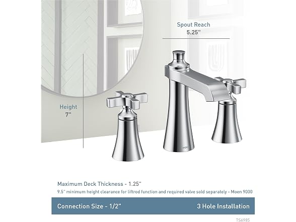 Moen Flara Brushed Gold Two Handle 8 in Faucet Trim Kit