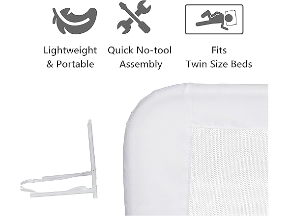 Dream On Me Adjustable Mesh Bed Rail