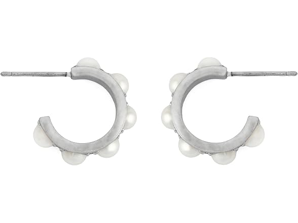 AllSaints Women's Nellie Pearl Huggie Earrings