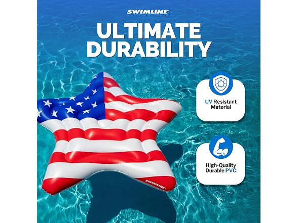 Swimline Americana Star Island Inflatable Pool Float