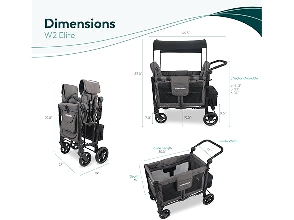 WONDERFOLD W2 Elite Double Stroller Wagon