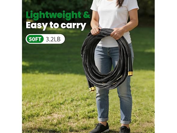 HDking 50FT Non-Expanding Garden Hose