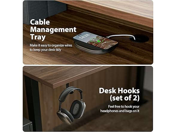 L Shaped Standing desk with 2 Drawers