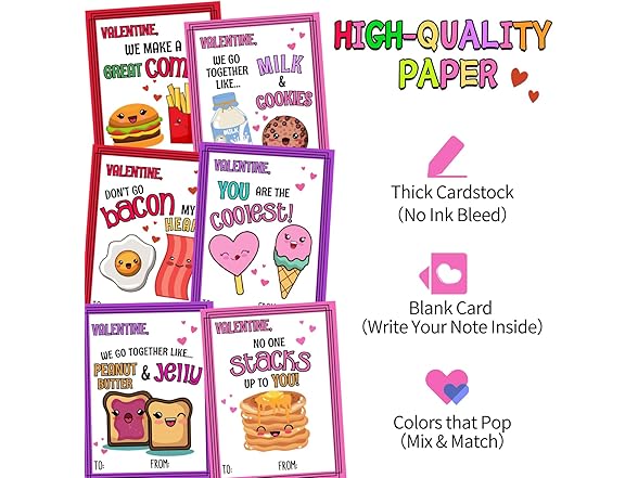 Ungirds 30 Pack Valentines Day Cards