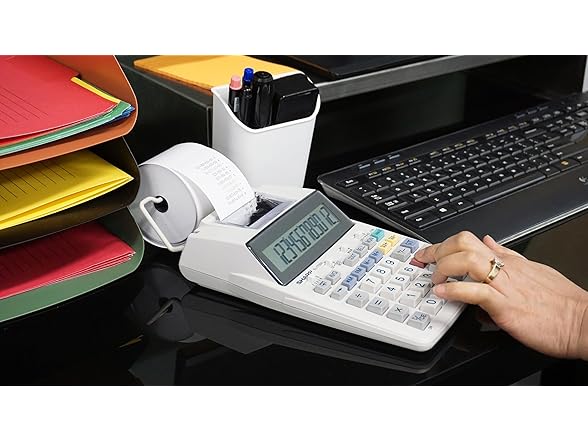 Sharp EL-1750V Two-Color Printing Calculator 2 Lines/Sec 3" Black/Red (Open Box)
