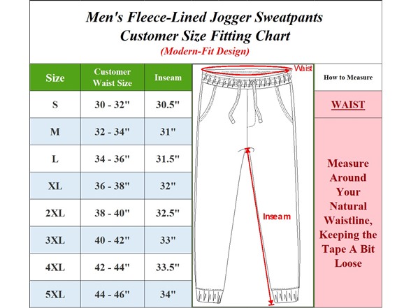 3Pk Asst Mens Fleece Joggers w-Zip Pockets