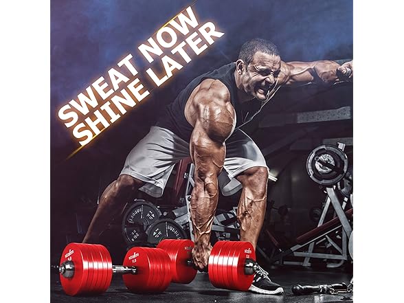 STOZM Premium Solid Steel 1-inch Weight Plate Set