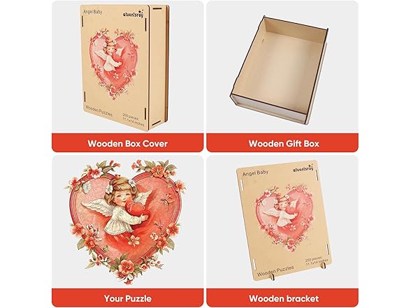 Qiuenisray Wooden Jigsaw Puzzle, Angel