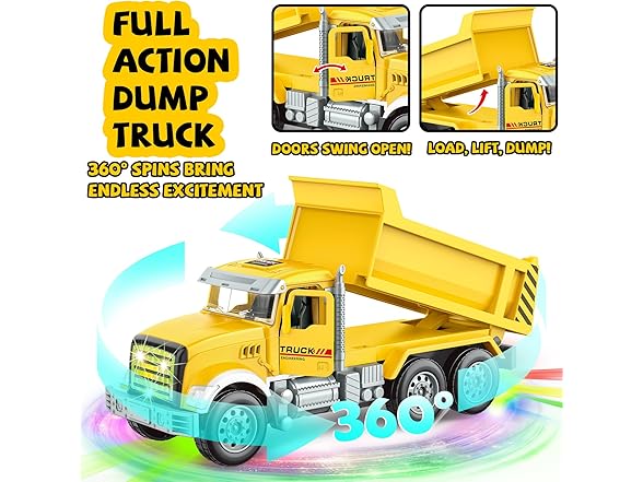 ALOTJOY Dump Truck Toy for Toddlers