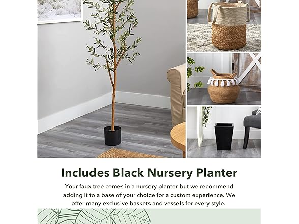 Nearly Natural 82" Olive Artificial Tree