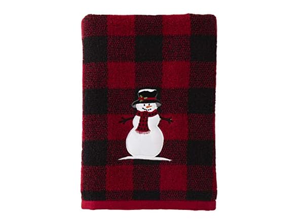 Woodland Winter Snowman Bath Towel