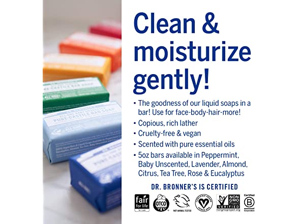 Dr. Bronner’s Pure-Castile Bar Soap