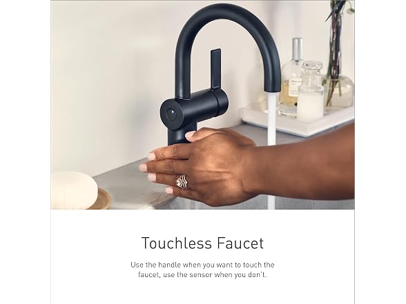 Moen Flara P Nickel Motionsense Wave Bathroom Sink Faucet