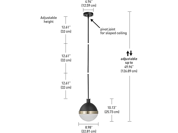 Globe Electric 1-Light Pendant, Black
