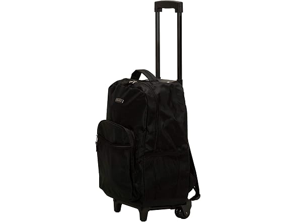 Rockland Double Handle 17" Rolling Backpack, Black