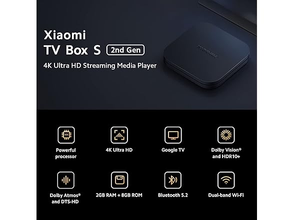 Xiaomi TV Box S (2nd Gen) 4K Ultra HD Streaming Media Player