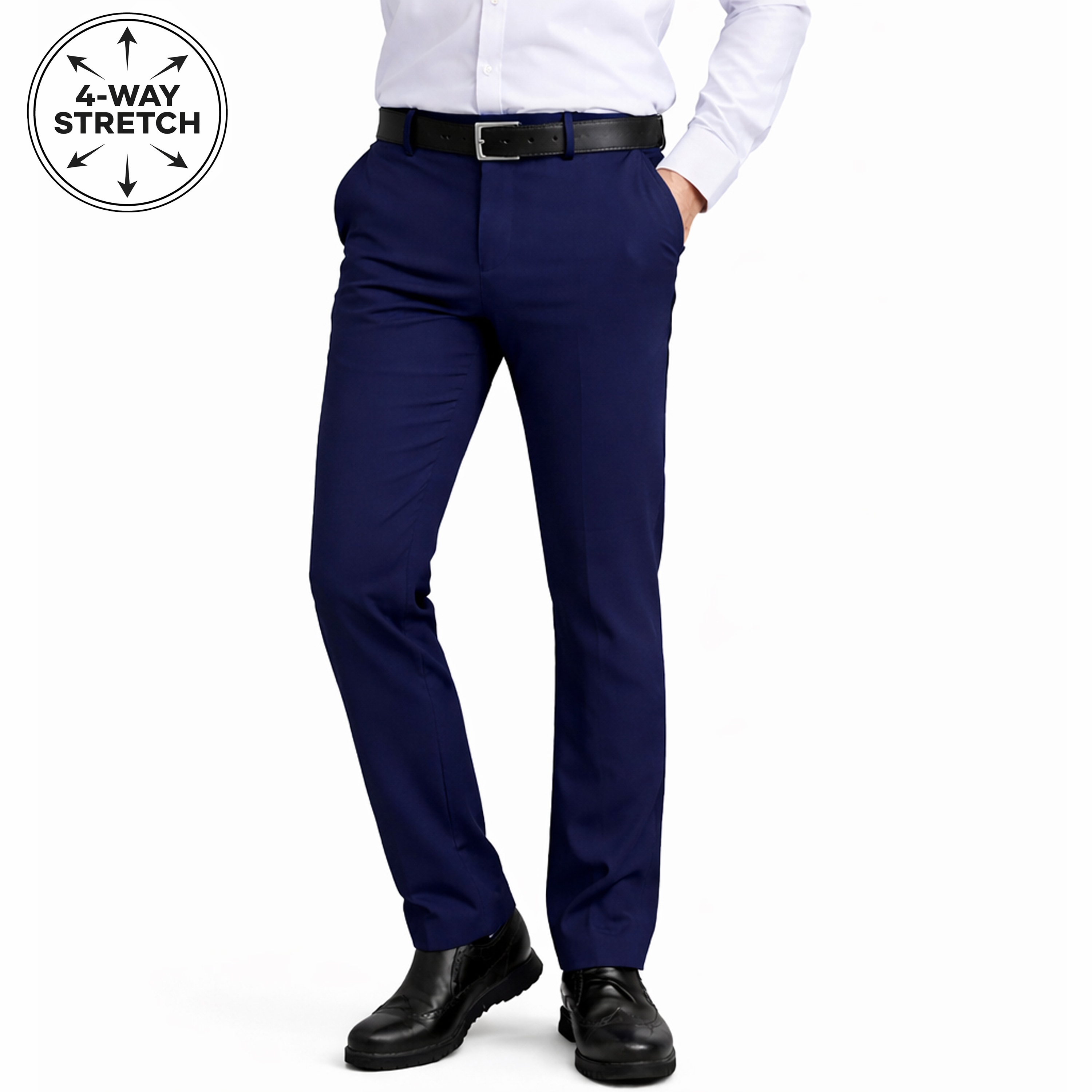 2Pk Asst Mens Slim Stretch Dress Pants - Gallery 14
