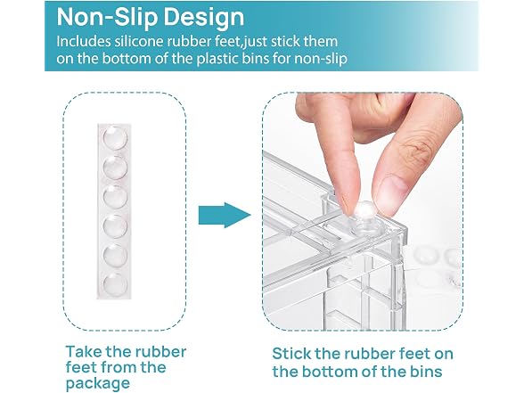 Vtopmart Stackable Storage Drawers, 4 Pack
